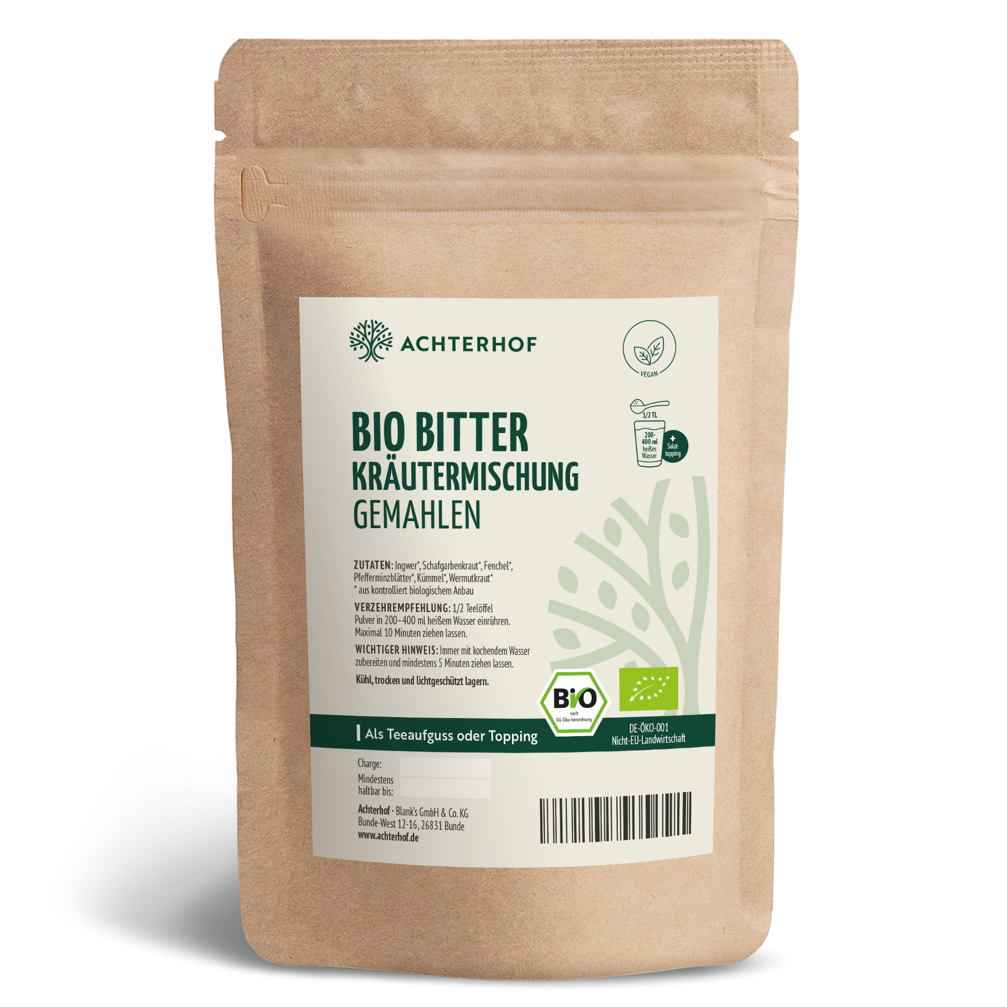 Bio Bitter Kräutermischung gemahlen (250g)