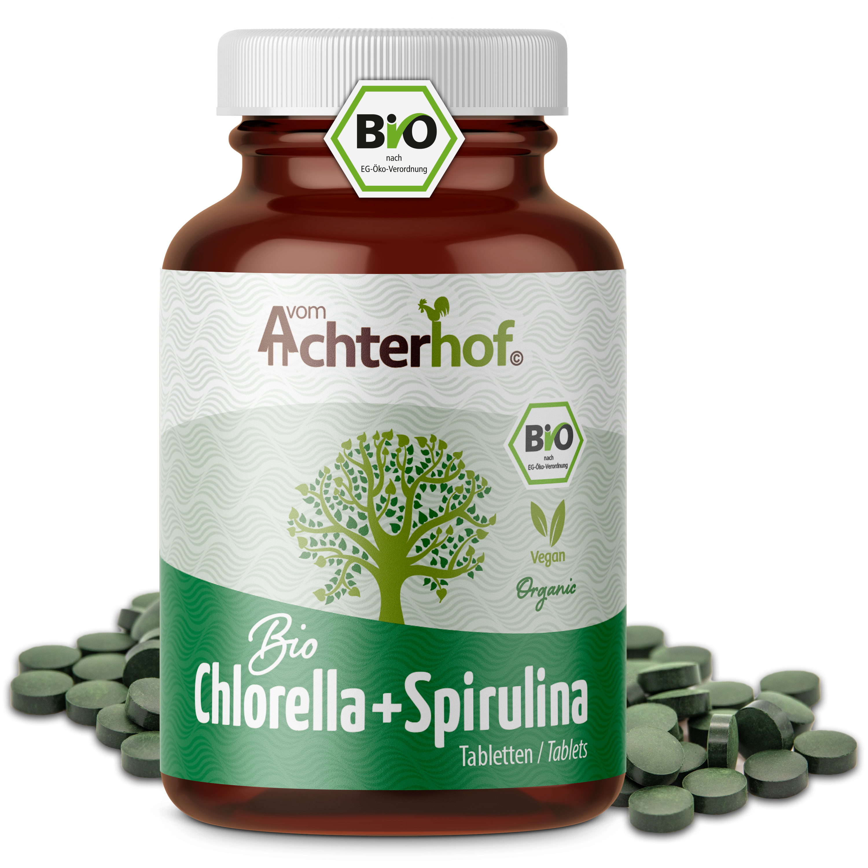Chlorella & Spirulina Algen Tabletten Bio (400 Tabletten)