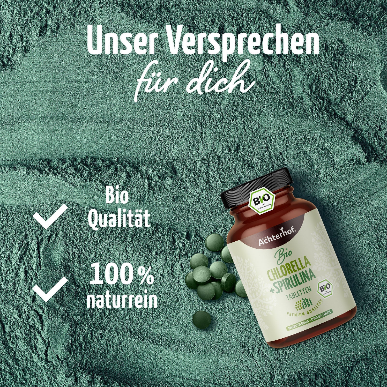 Chlorella & Spirulina Algen Tabletten Bio (400 Tabletten)