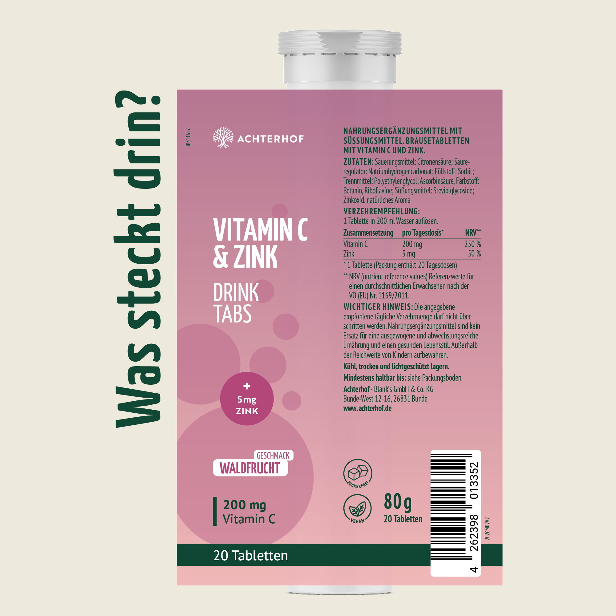 Vitamin C & Zink Drink Tabs (20 Tabletten)