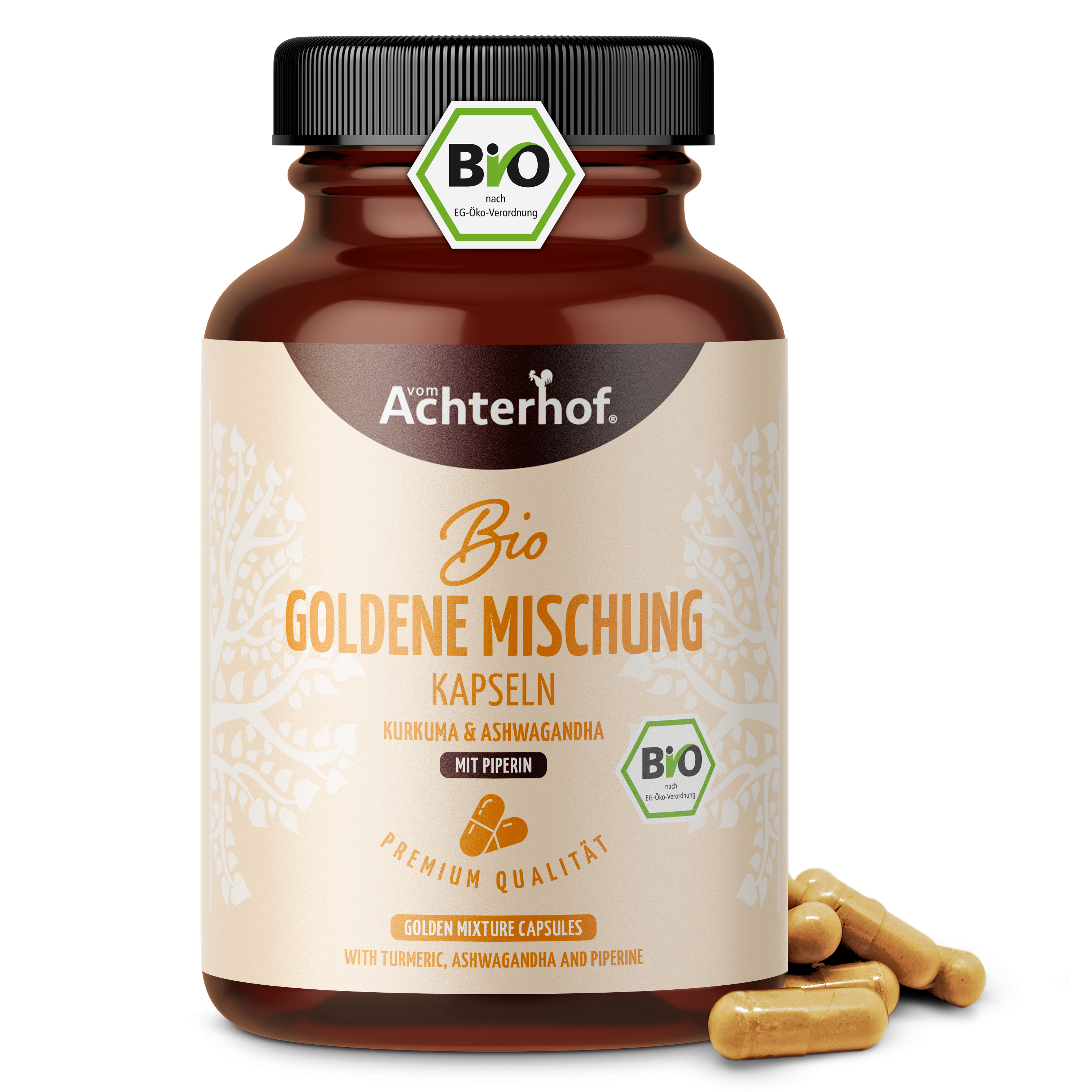 Goldene Mischung Kapseln Bio – mit Piperin (120 Kapseln)