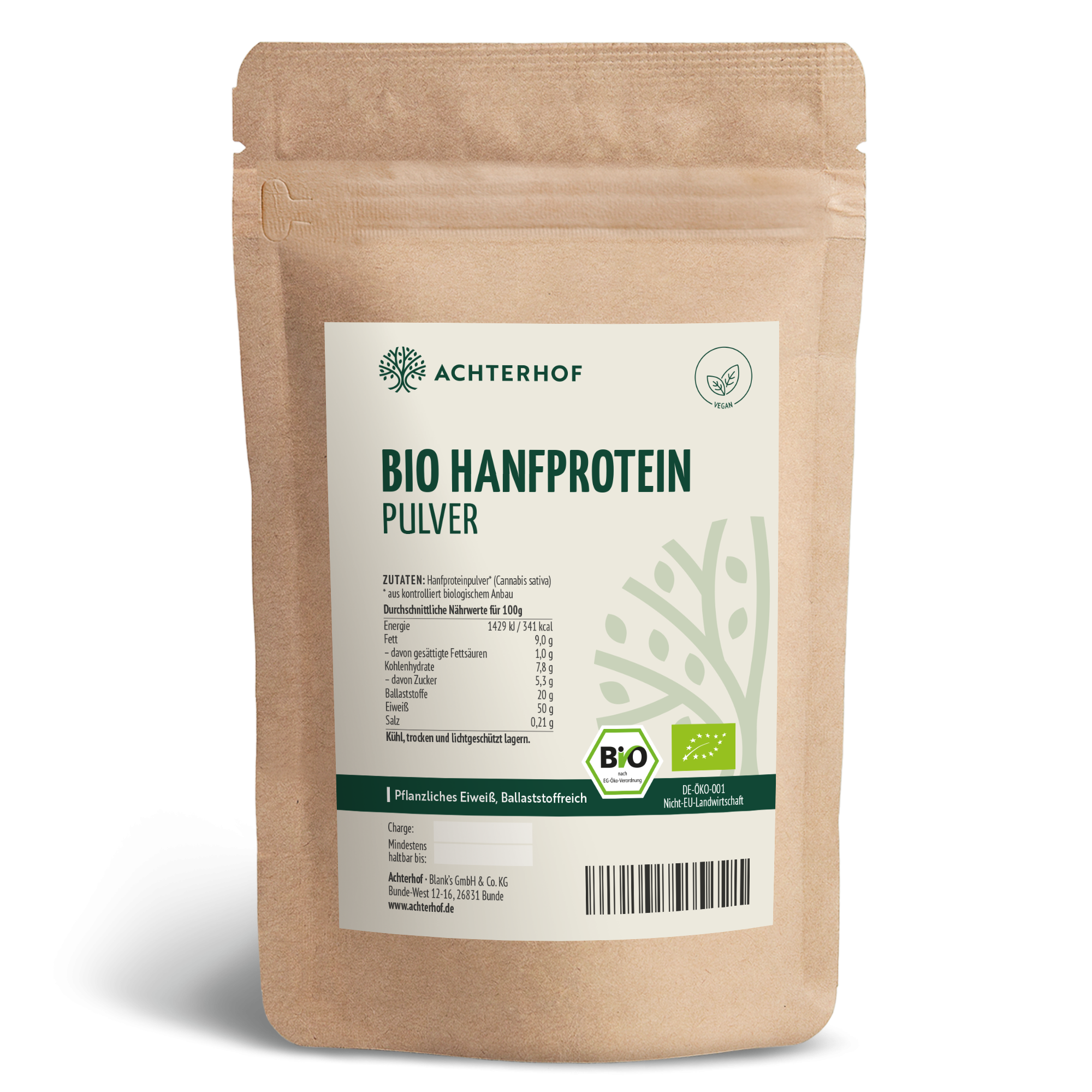 Bio Hanfprotein Pulver (500g)
