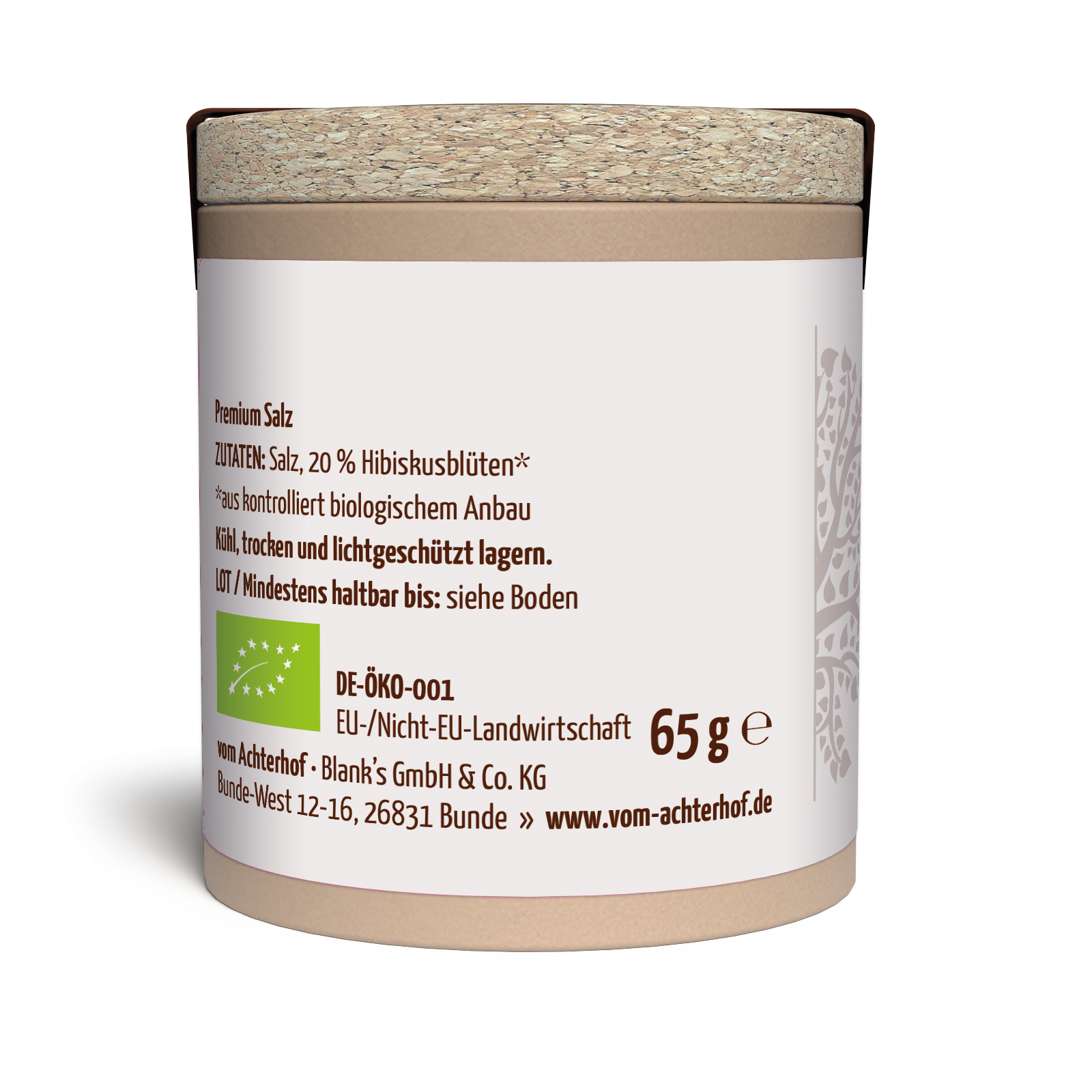 Hibiskusblütensalz Gewürzsalz Bio (65g)