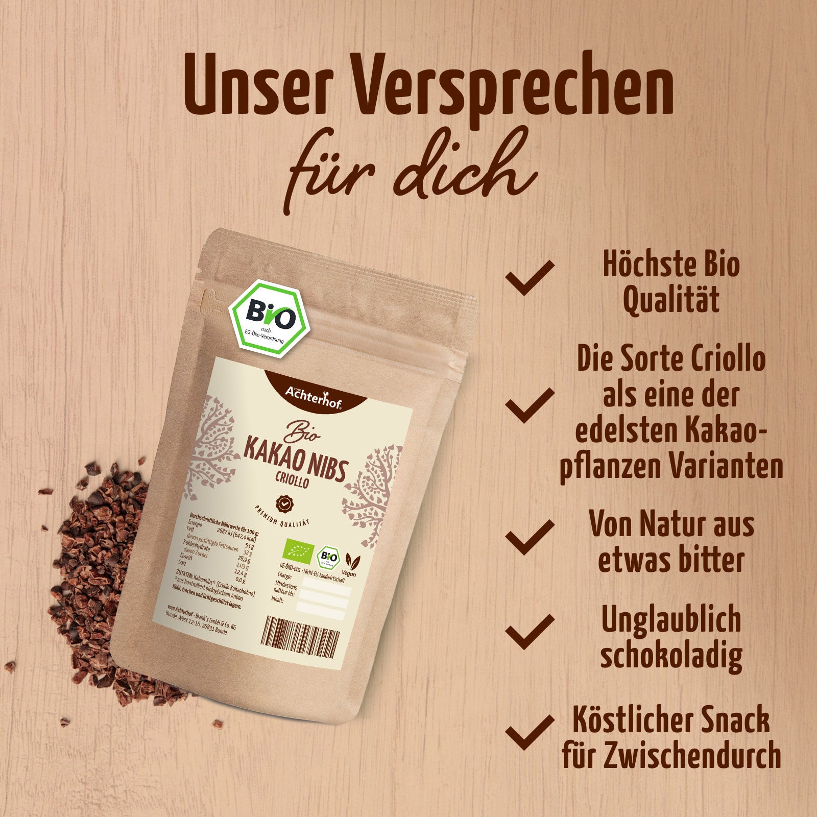 Kakao Nibs Bio (500g)