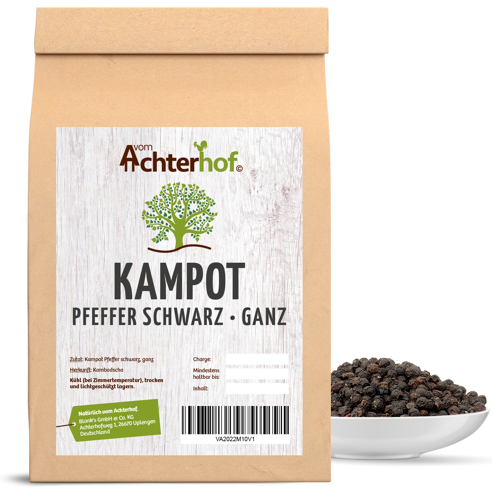 Kampot Pfeffer schwarz ganz (100g)