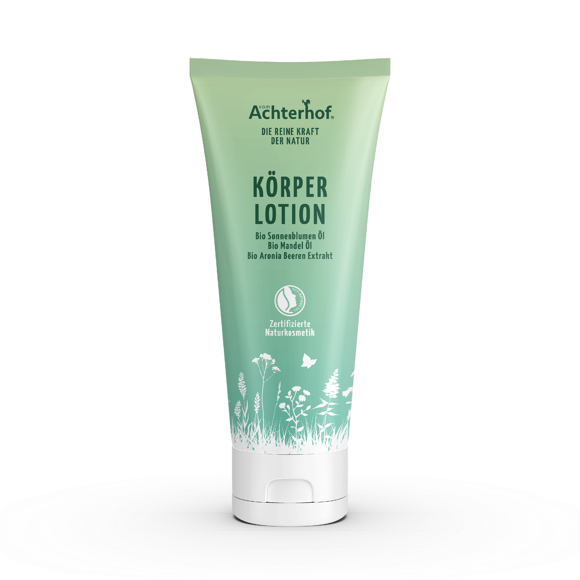 Körperlotion Naturkosmetik + Massagebürste mit Pflanzenfasern