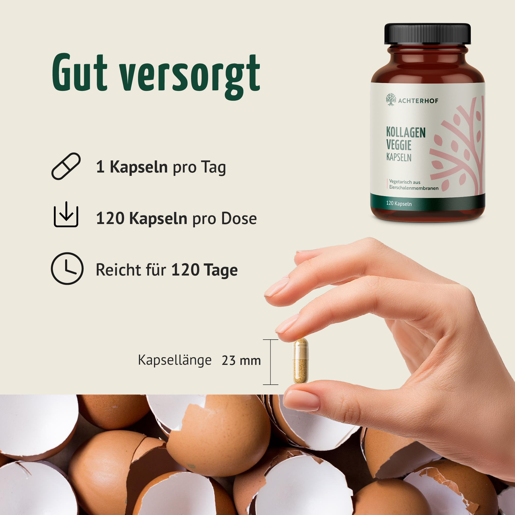 Kollagen Veggie Kapseln (120 Kapseln)