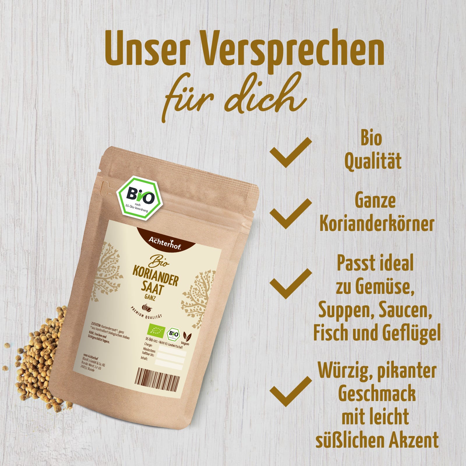 Koriandersaat ganz Bio (1000g)