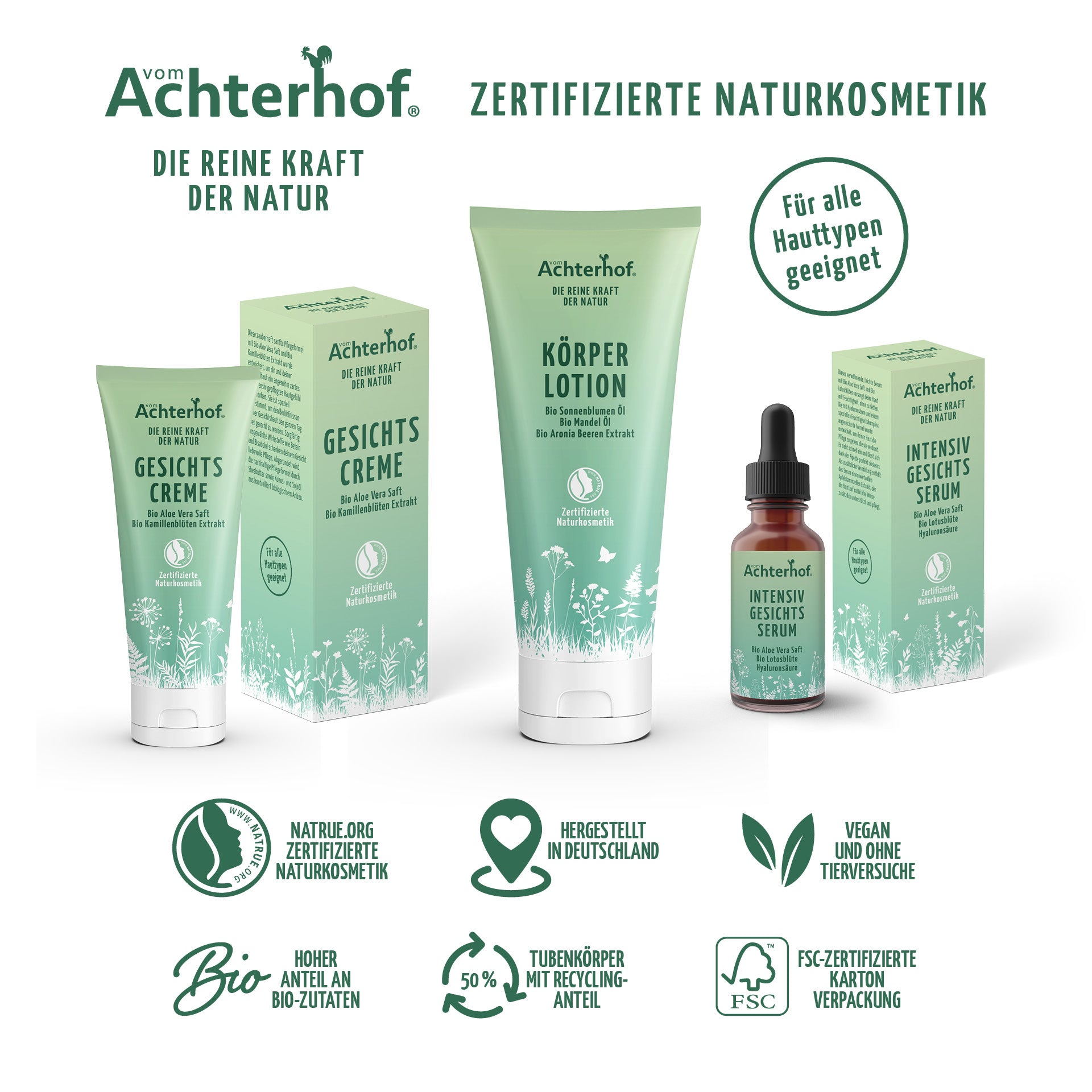Körperlotion Naturkosmetik + Massagebürste mit Pflanzenfasern