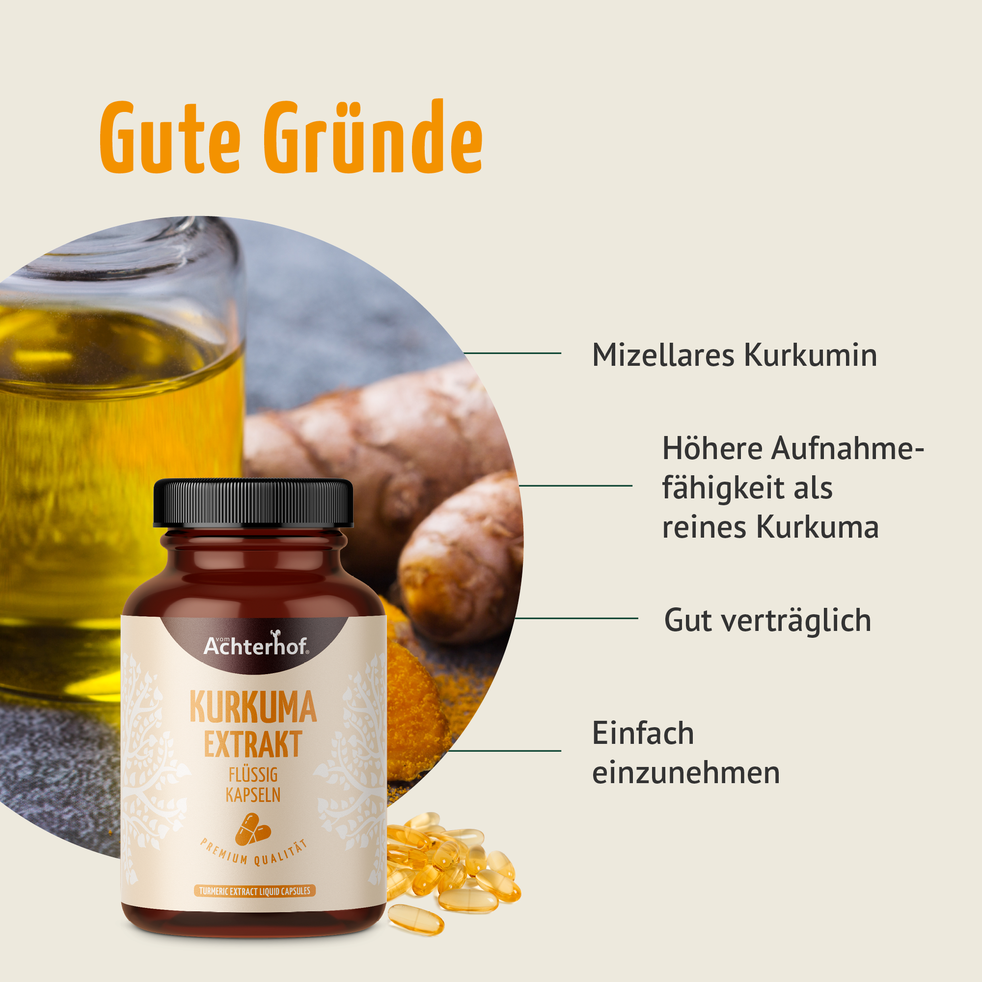 Kurkuma Extrakt Flüssig Kapseln (180 Kapseln)