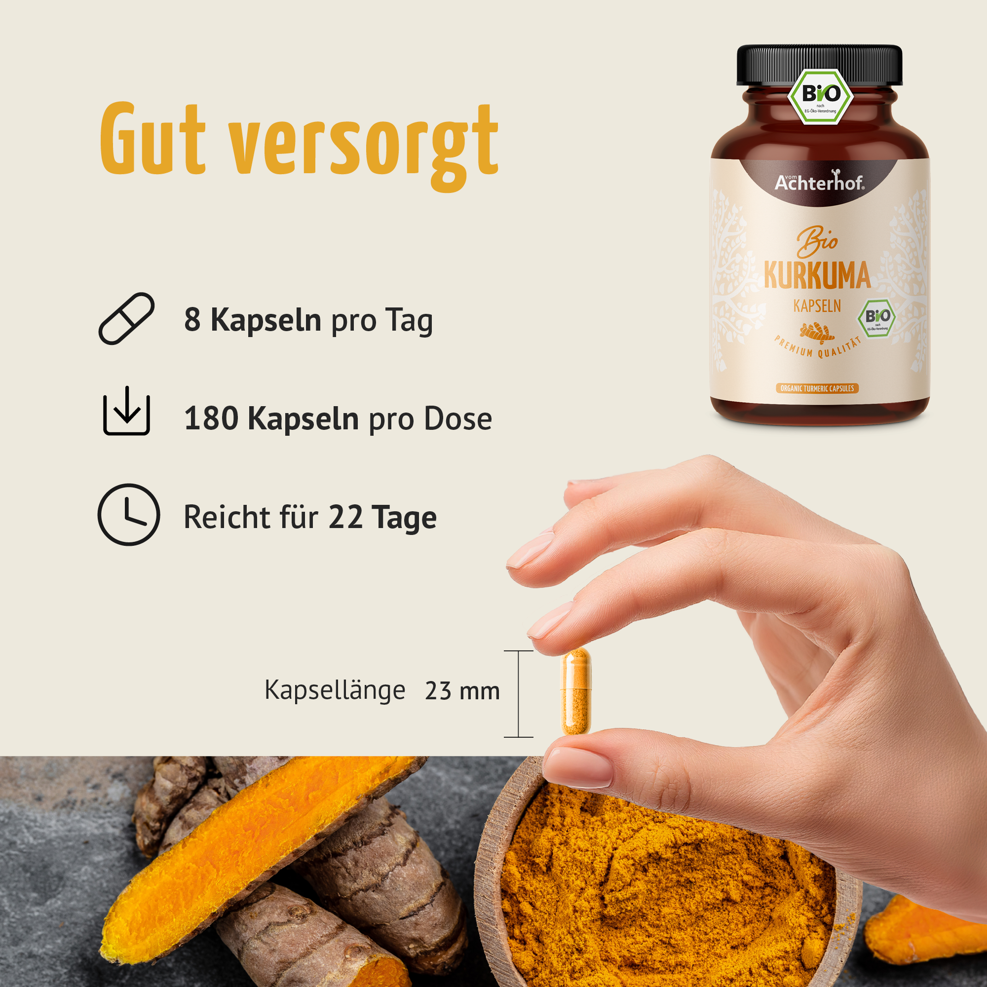 Kurkuma Kapseln: 2+1 Aktion