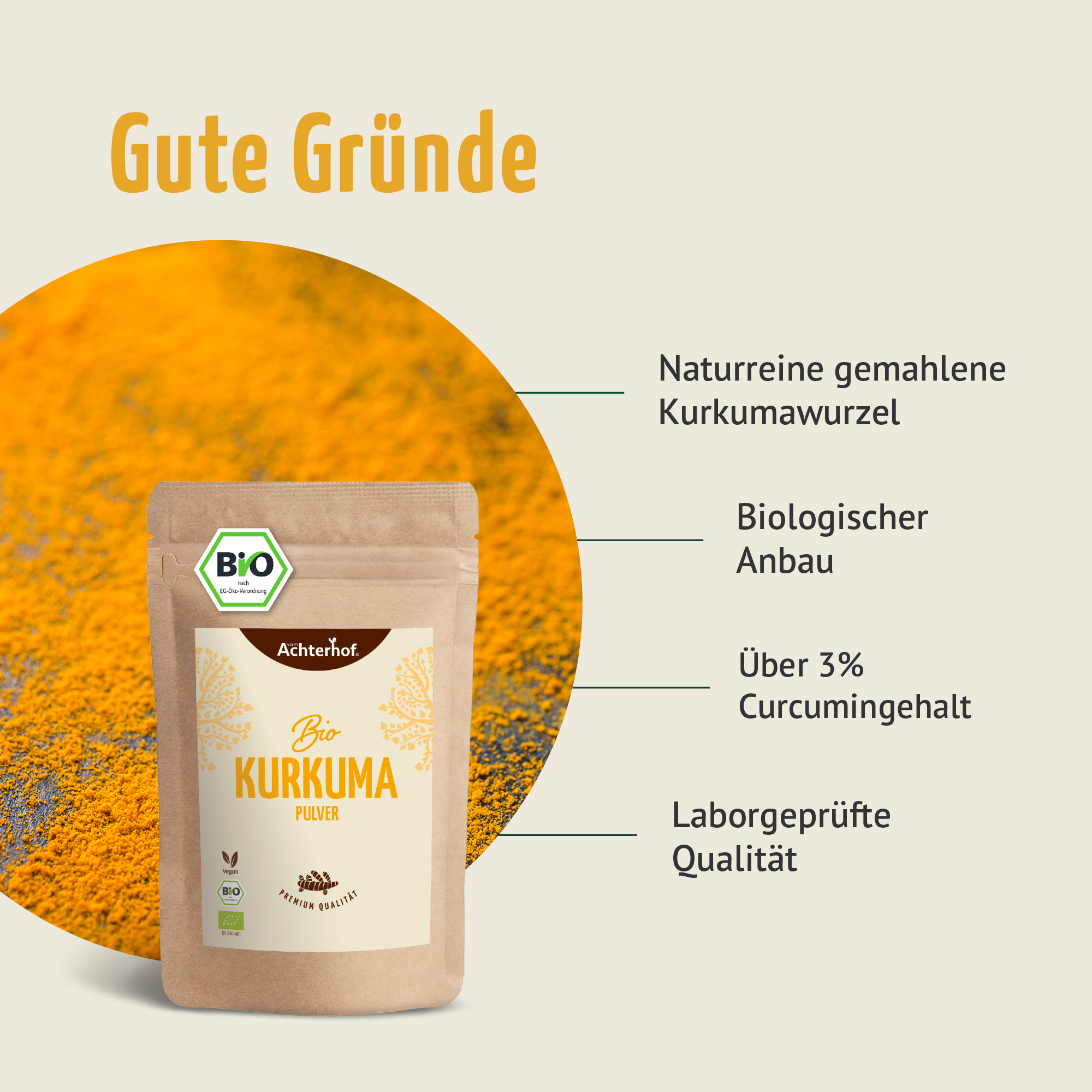 Bio Kurkuma Pulver (1000g)