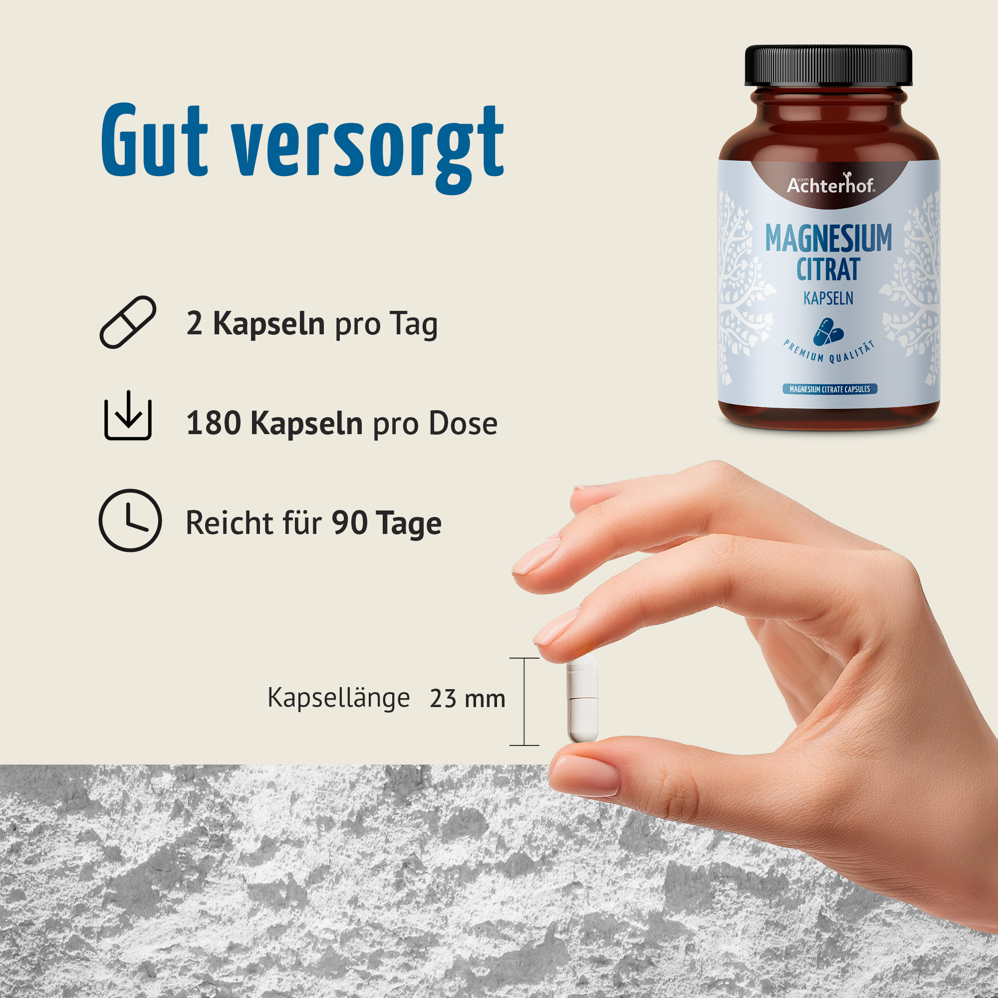 Magnesiumcitrat Kapseln (180 Kapseln)