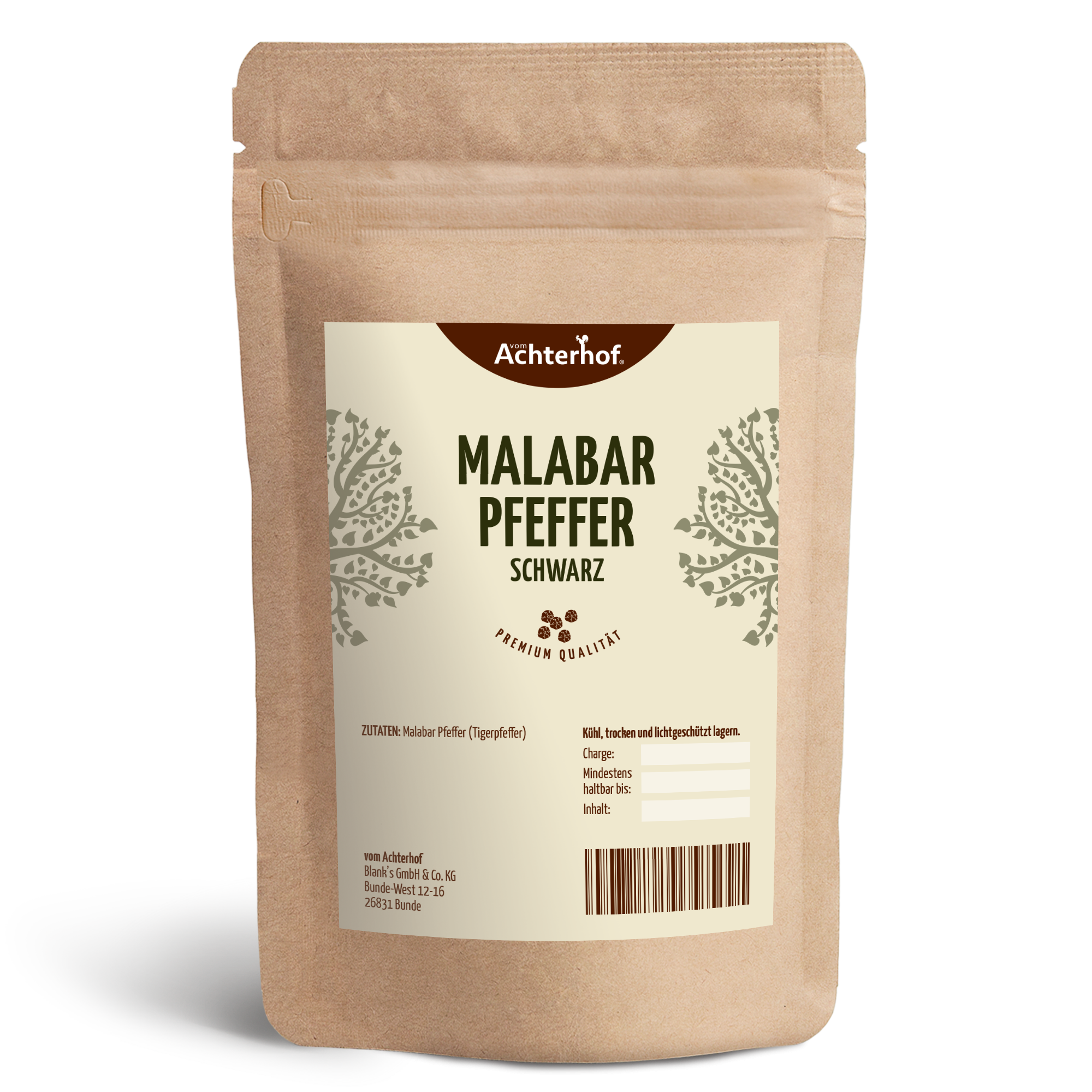 Malabar Pfeffer schwarz ganz (500g)