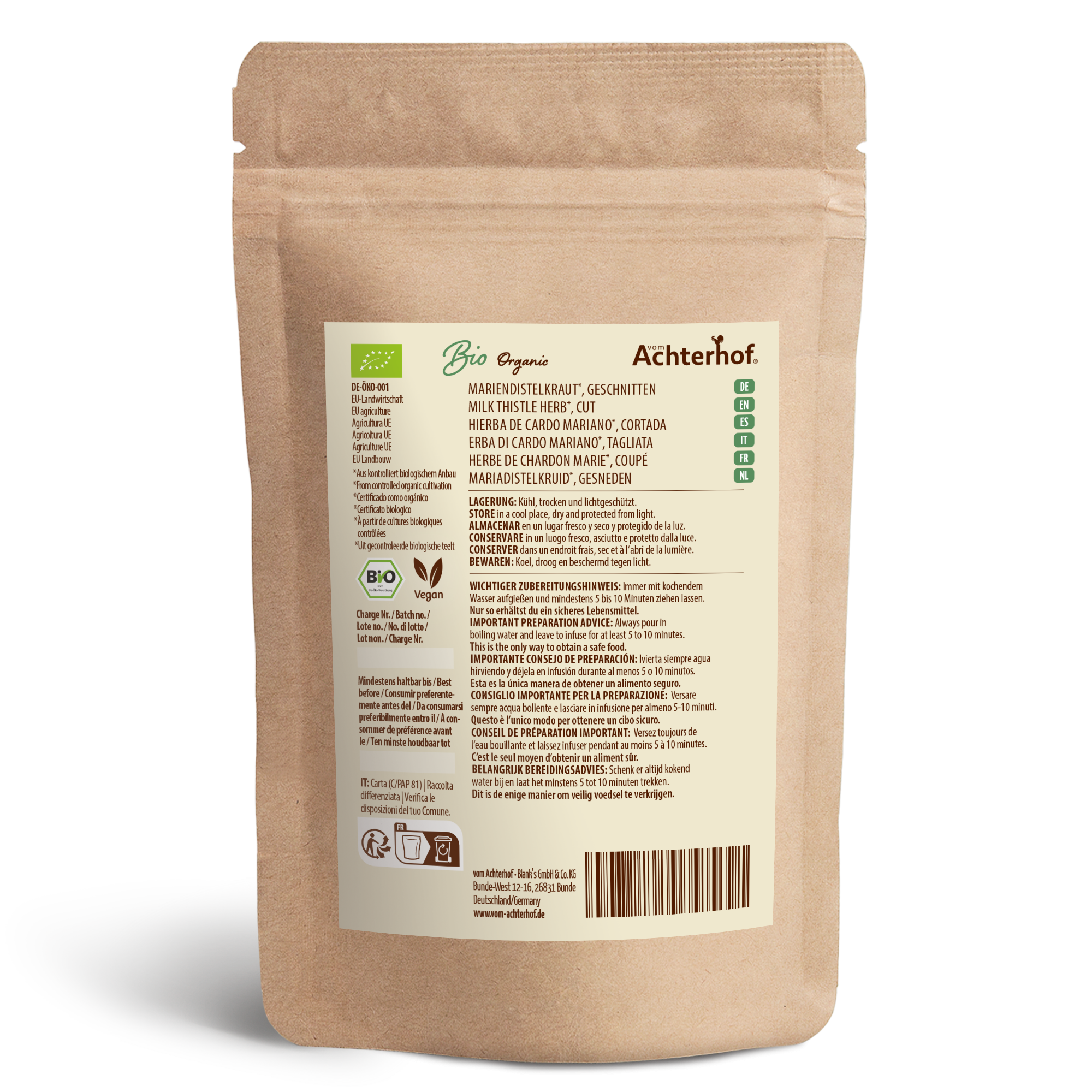 Mariendistelkraut geschnitten Bio (100g)