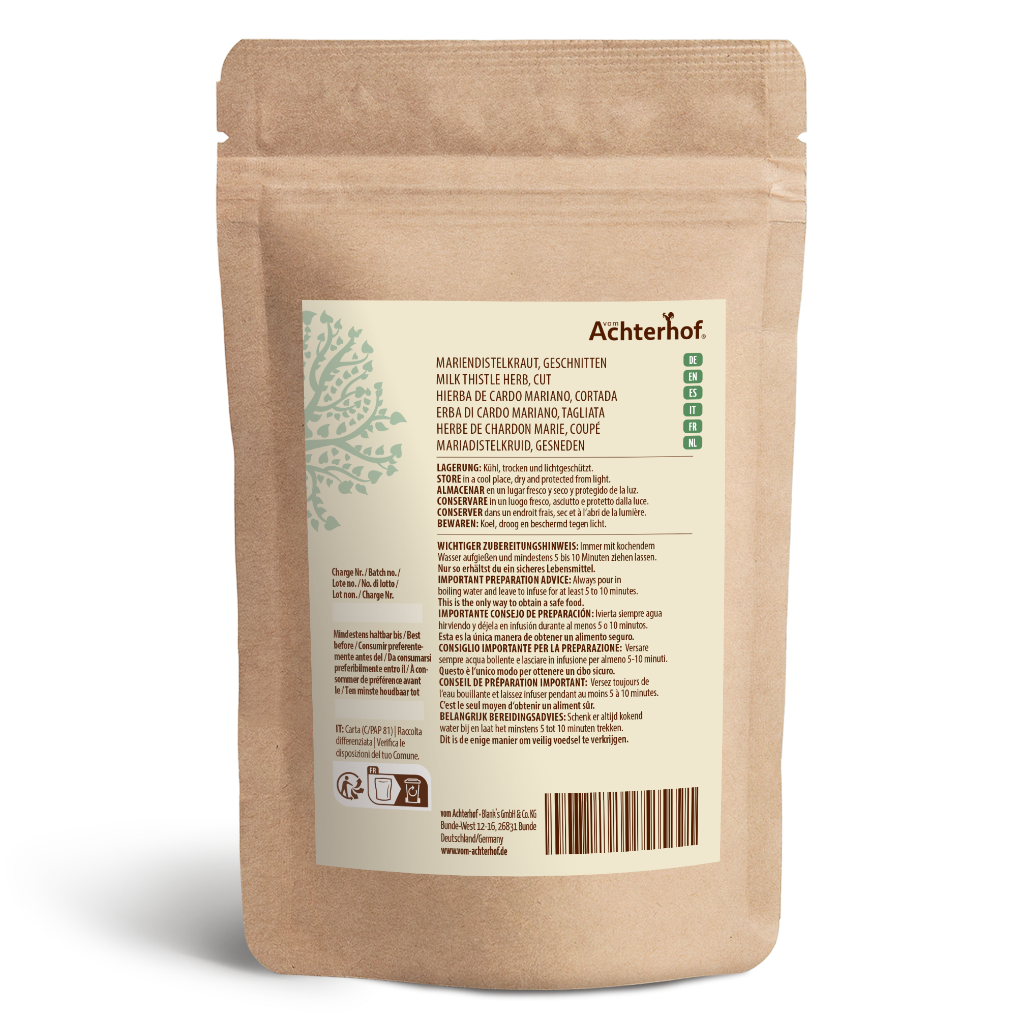 Mariendistelkraut geschnitten (250g)