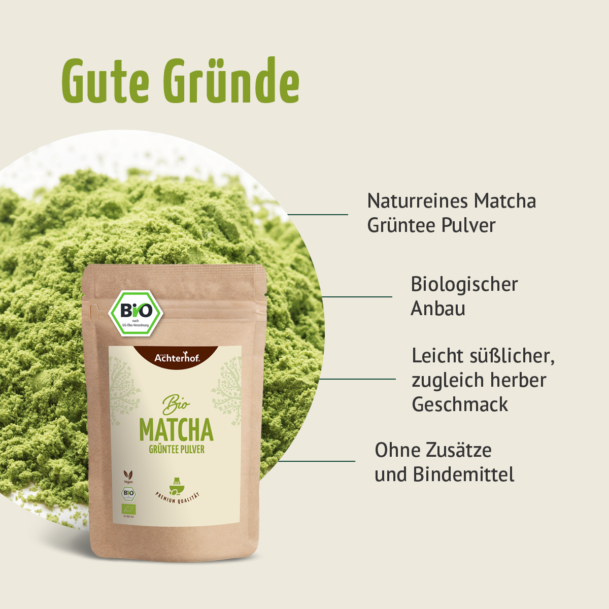 Bio Matcha Fruchtpulver Set