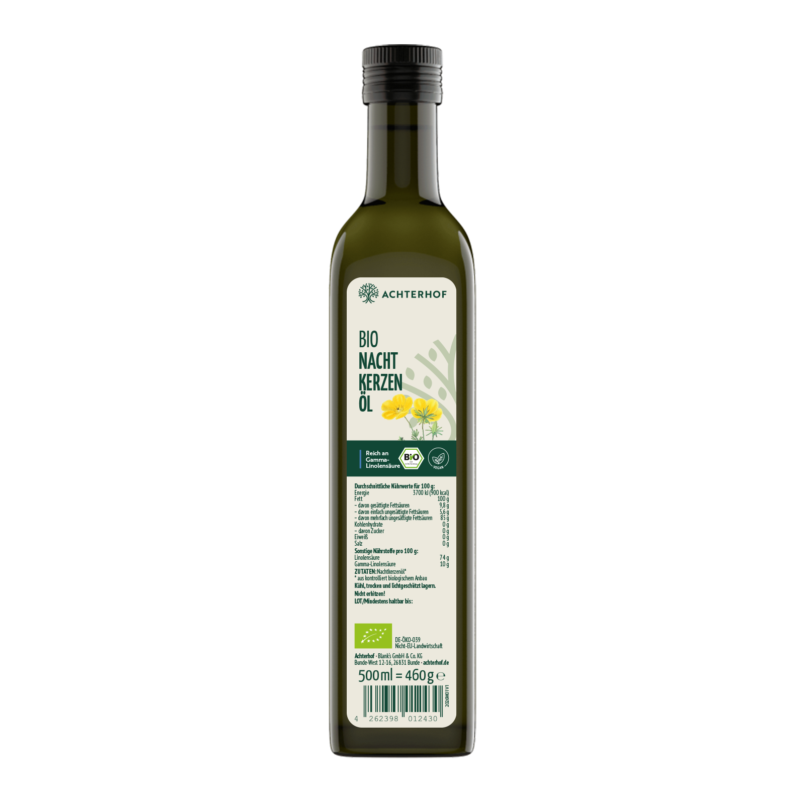 Bio Nachtkerzenöl (500ml)