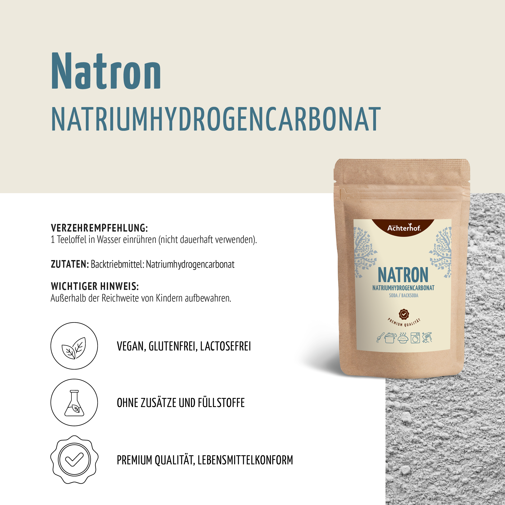 Natron Natriumhydrogencarbonat (500g)