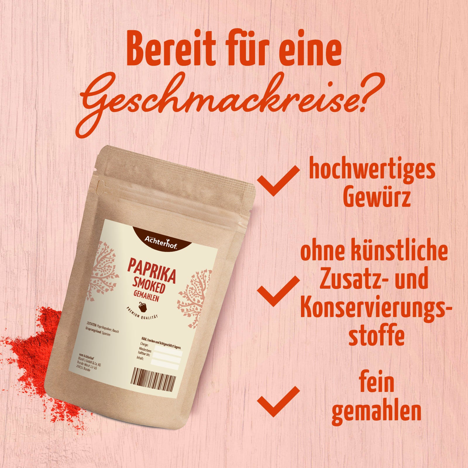 Paprika smoked gemahlen (1000g)
