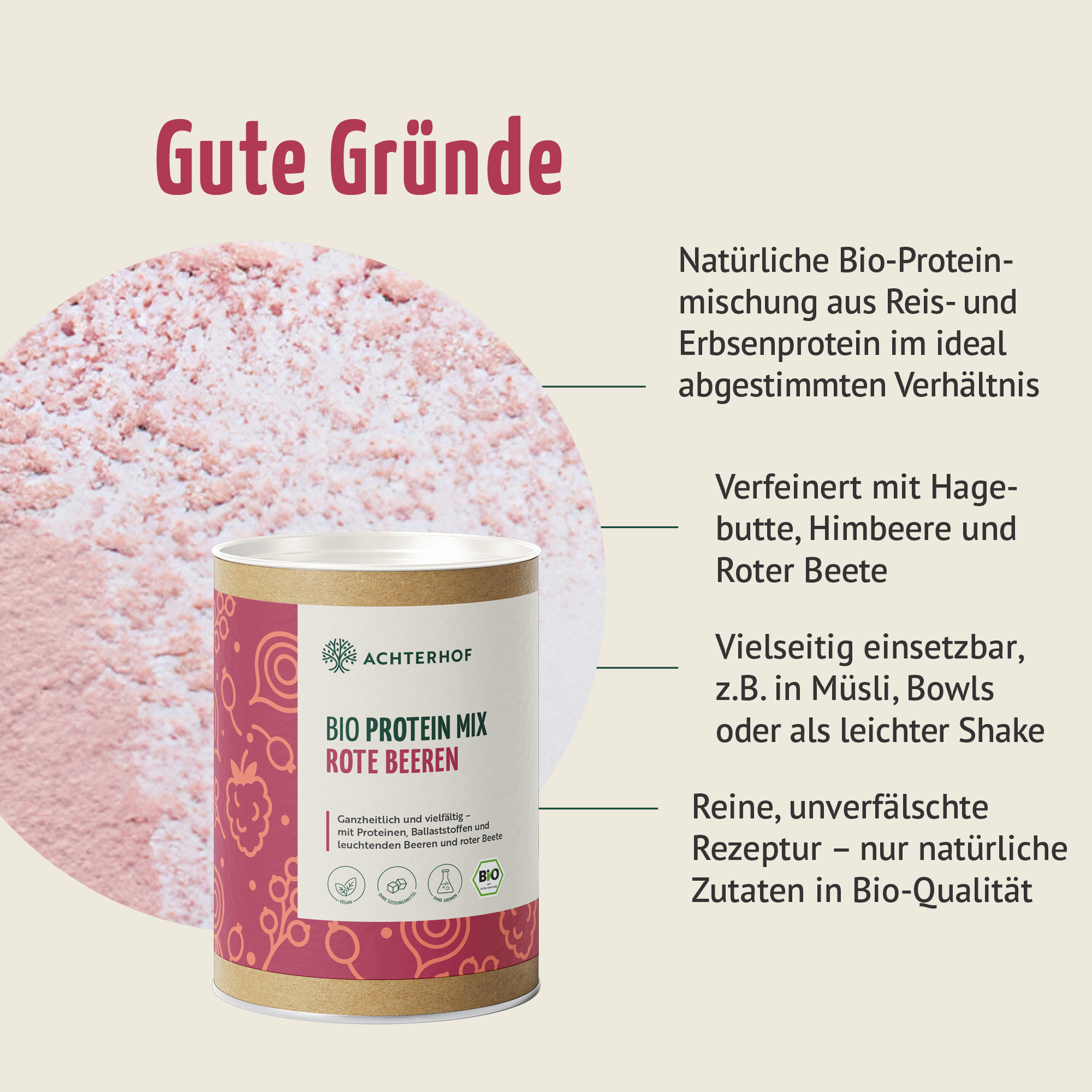Bio Protein Mix rote Beeren (330g)