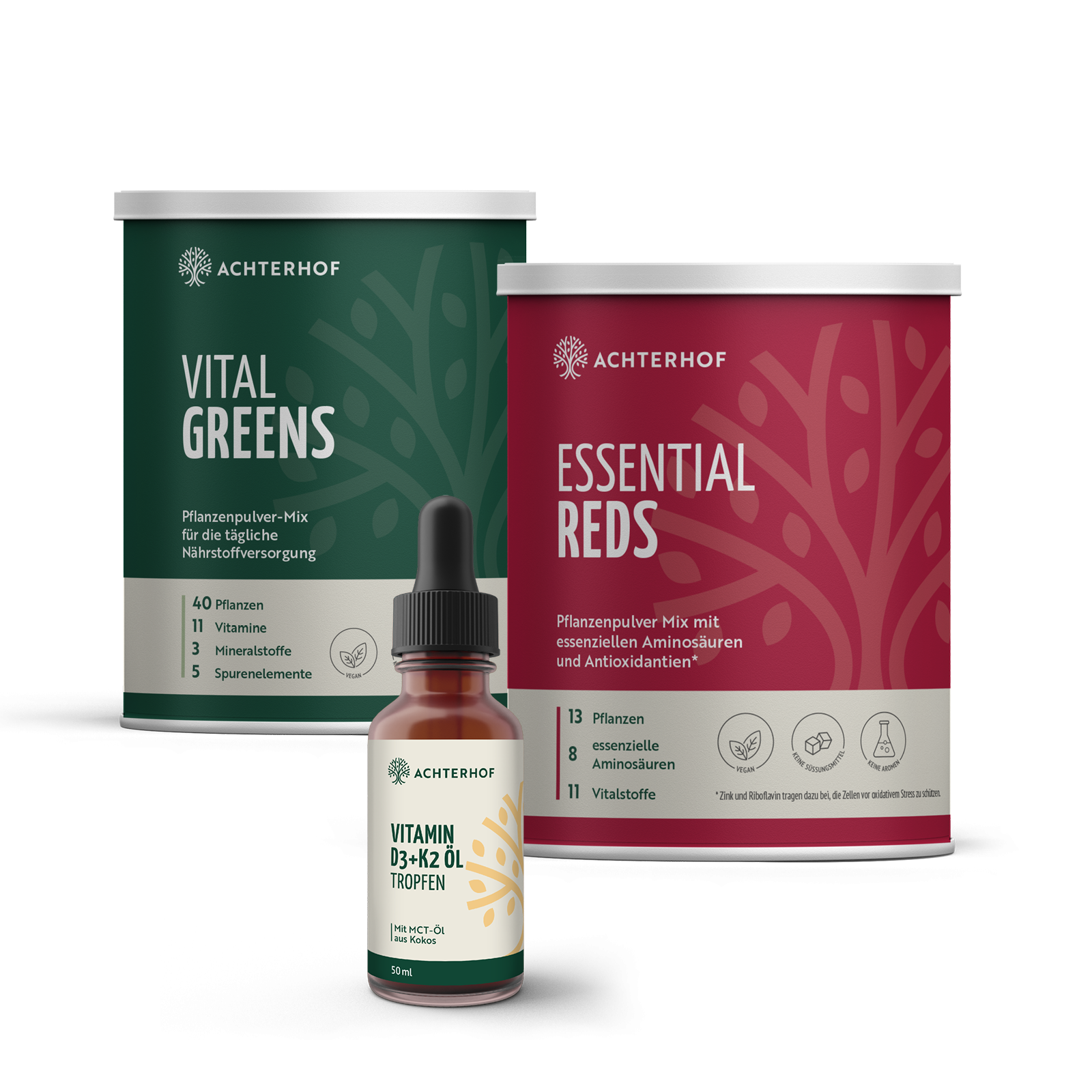 Reds, Greens & D3+K2 Tropfen Set