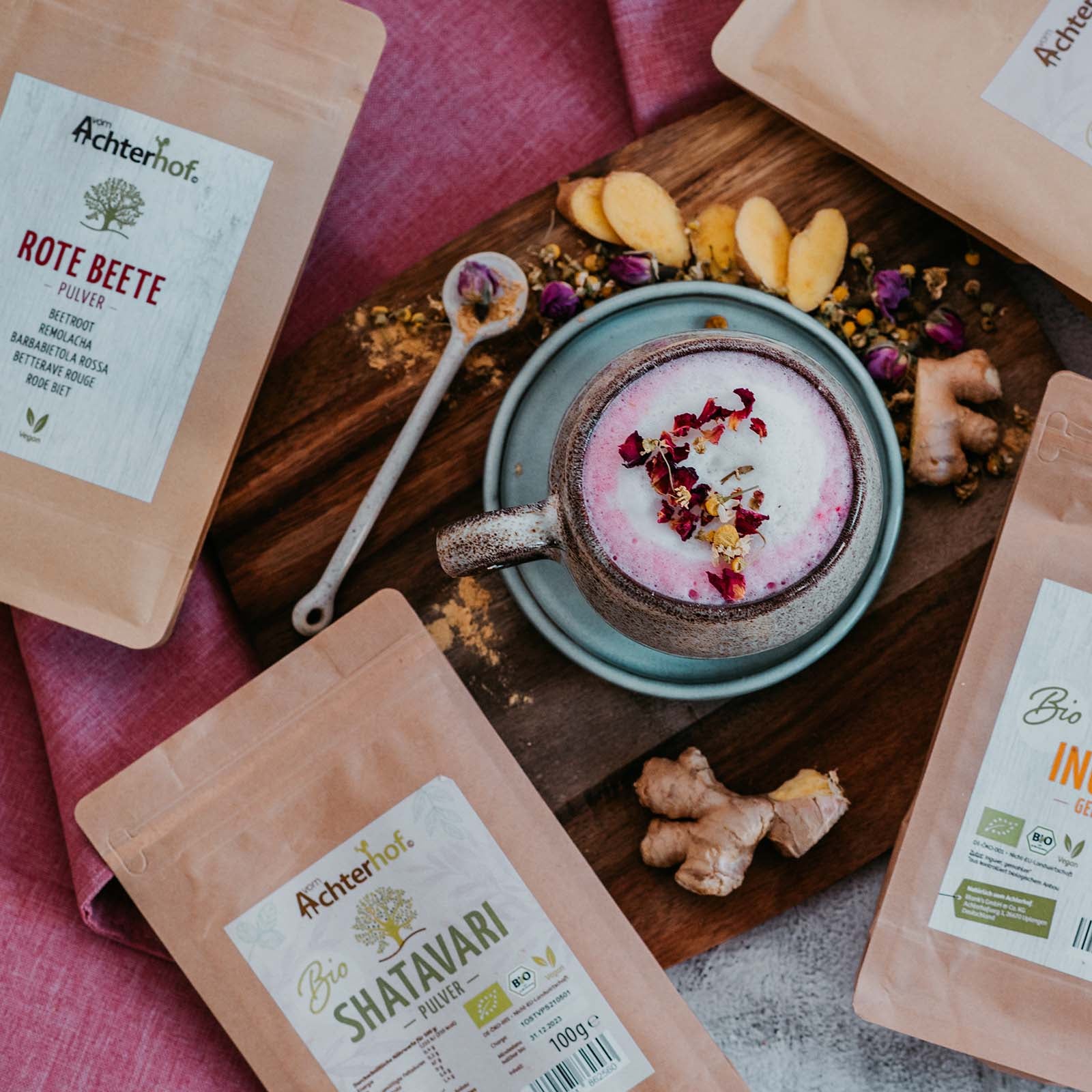 Pink Ayurveda Latte Bio Set