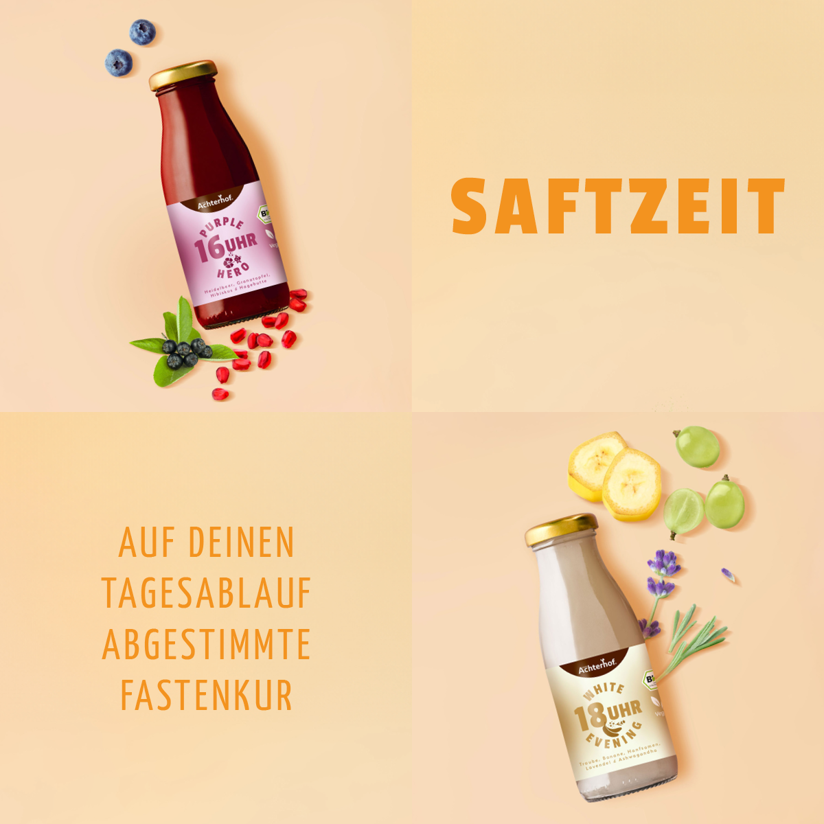 Saftzeit Bio Fastenkur 4+1 Tag gratis
