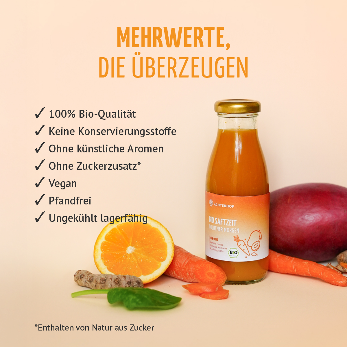 Saftzeit Bio Fastenkur 5+1 Tag gratis