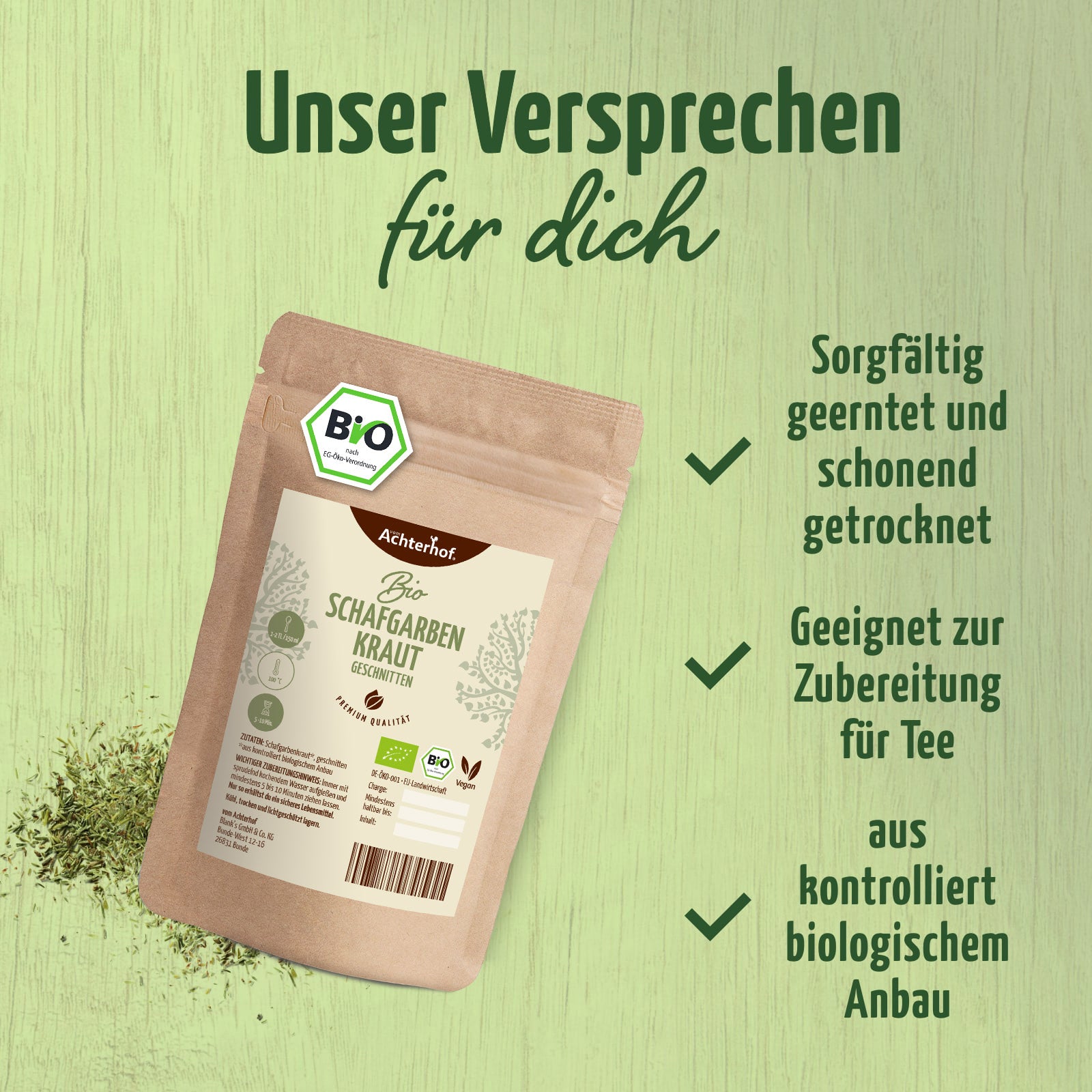 Schafgarbenkraut geschnitten Bio (100g)