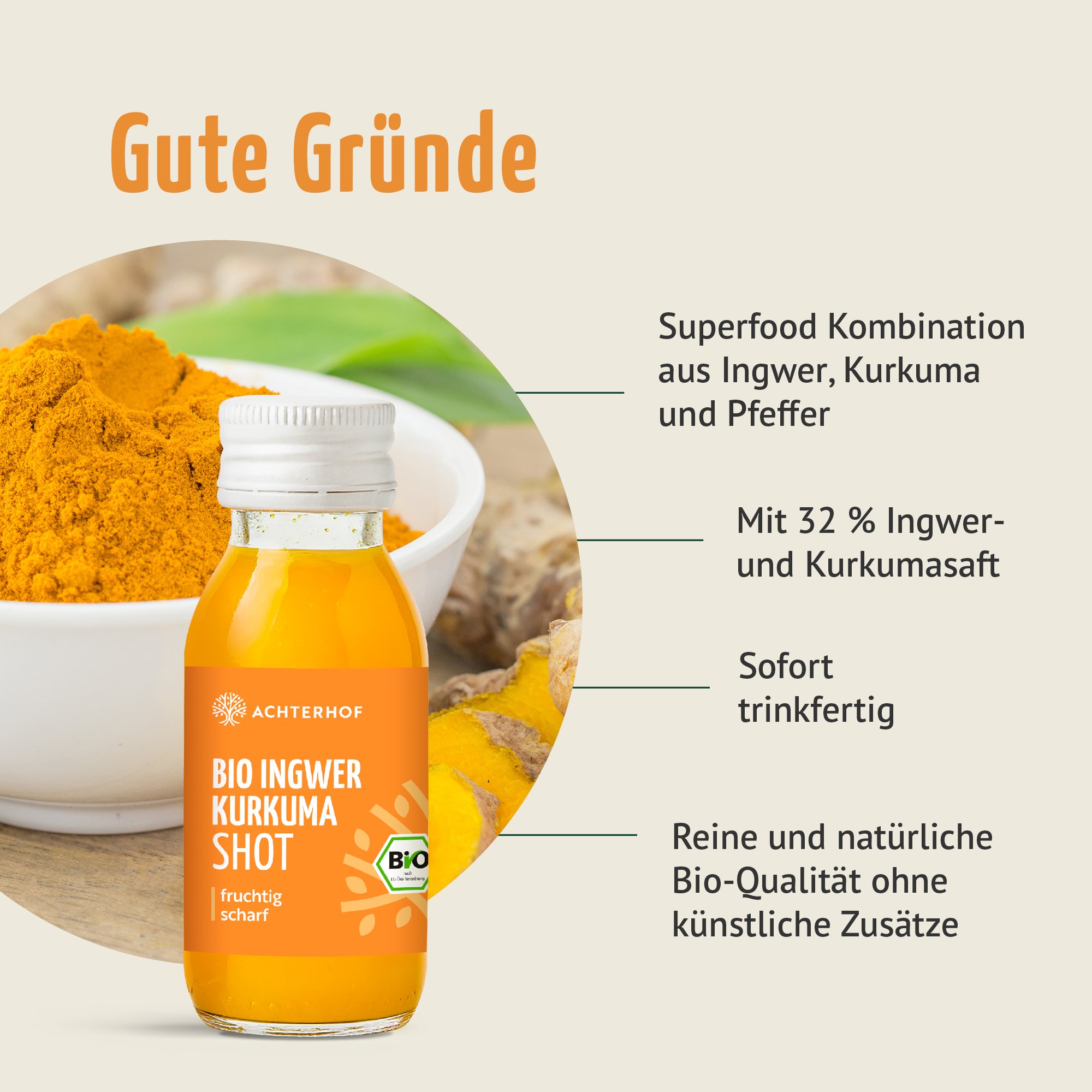 Monatskur Ingwer Kurkuma Shot Bio