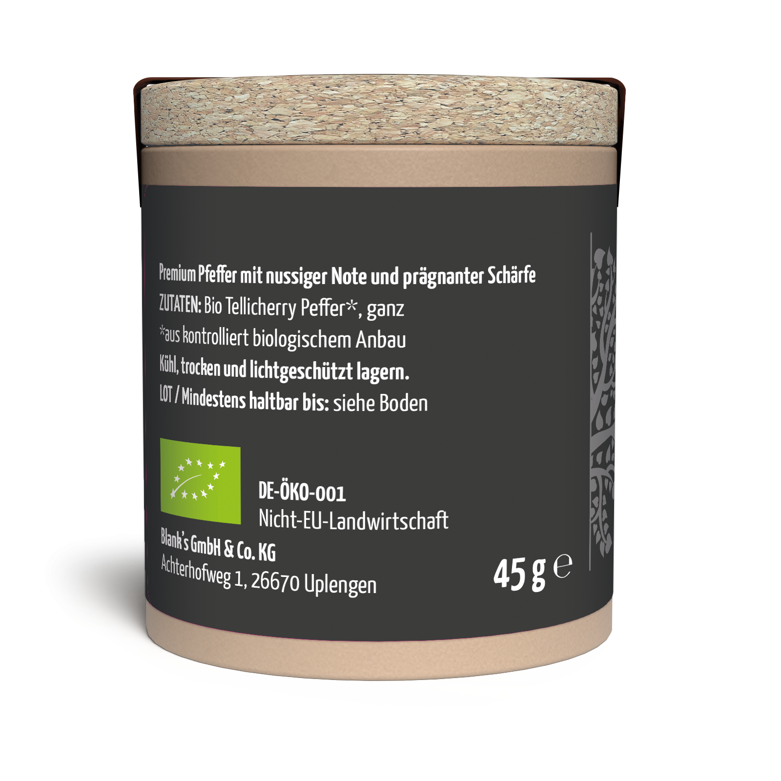 Tellicherry Pfeffer ganz Bio (45g)