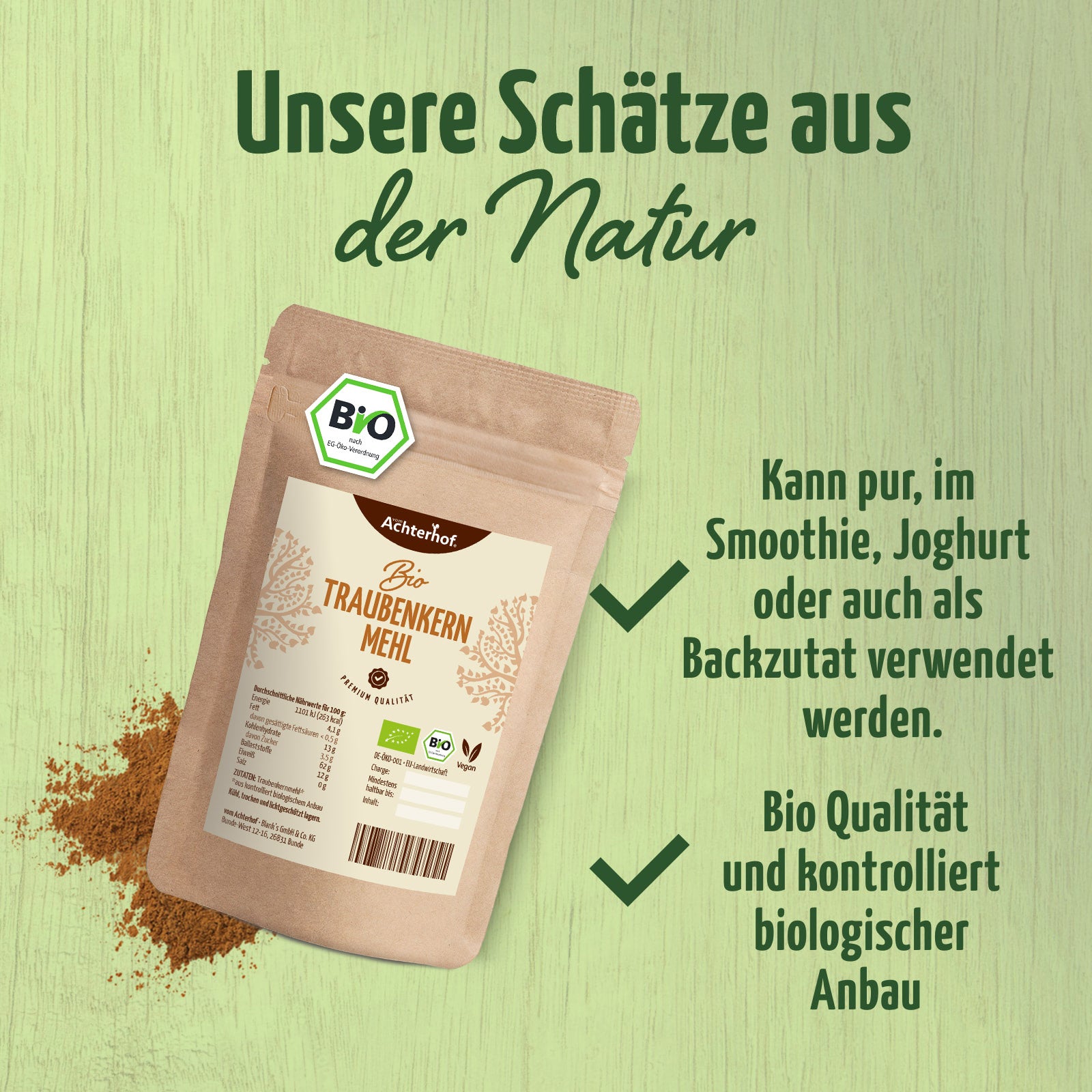 Traubenkernmehl Bio (250g)