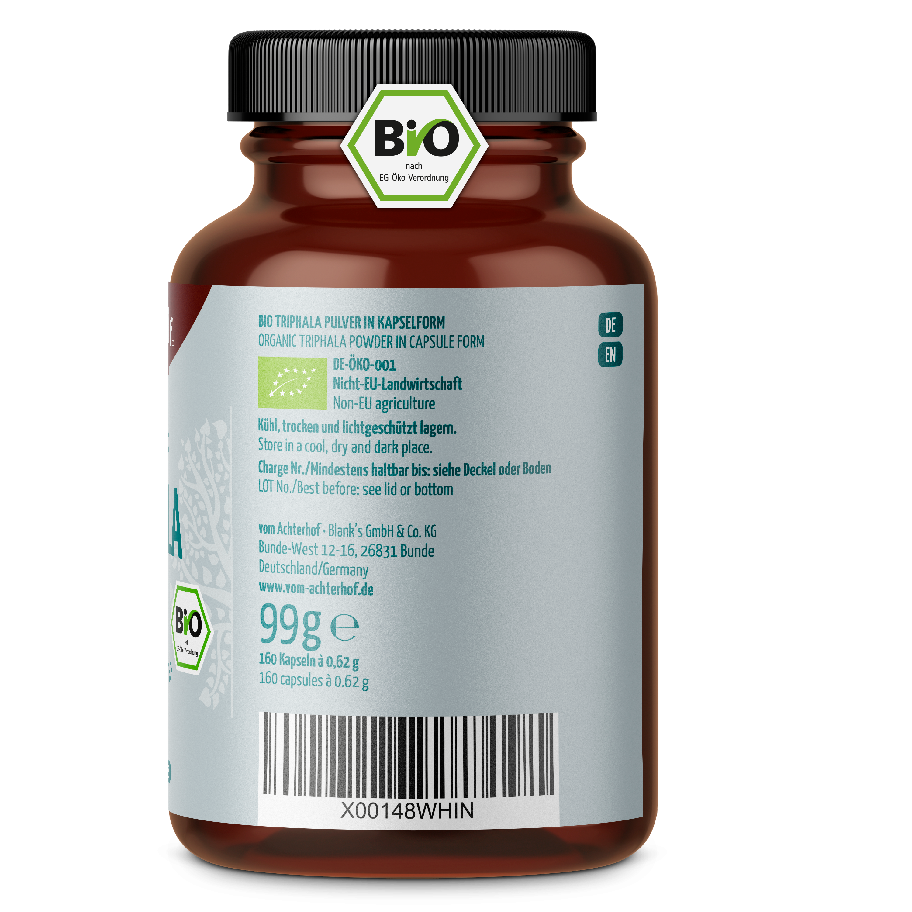 Triphala Kapseln Bio (160 Kapseln)