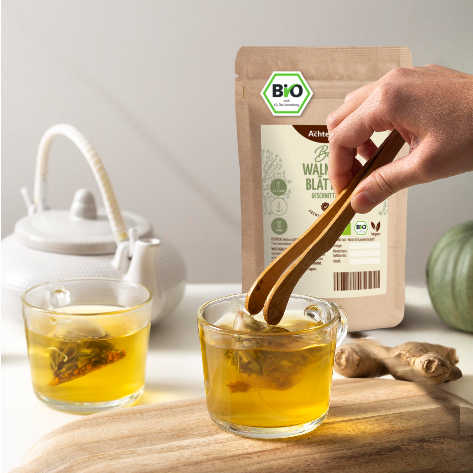 Walnussblätter geschnitten Bio (500g)